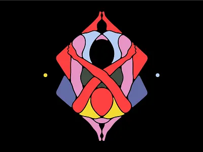 X HUG body couple design hug illustration logo lotus love vector