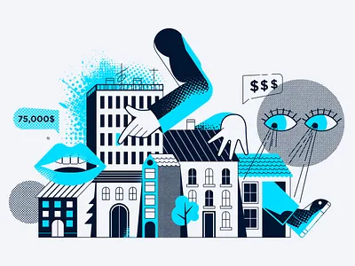 Real estate illustration vector