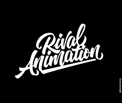 Rival Animation brushpen calligraphy lettering logotype logotypes