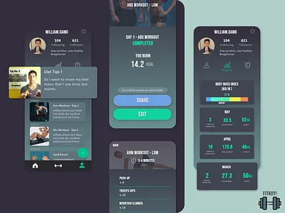 Mobile App- Fitkuy! mobile uidesign