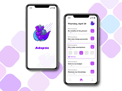 "Adaptic" designed by Ghurki Design Co. aesthetic application behance branding branding design color palette dashboard design designinpiration logo logo design logotype mindful minimalism mobile ui mobileapp ui uidesign uiux webdesign