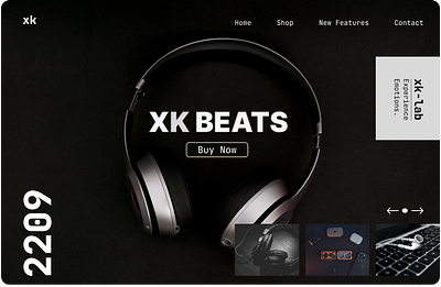XK Beats graphic design ui