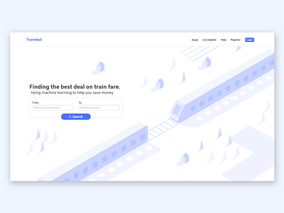 Train booking concept website concept design illustration interface landingpage ui ux webdesign
