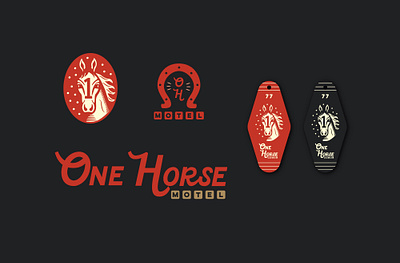 One Horse Motel branding design graphic gritty horse logo horselogo hotellogo illustration logo logodesign logos motellogo vector