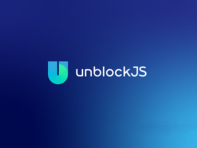UnblockJS b brand branding design font identity it js letter logo logotype monogram u ub unblock