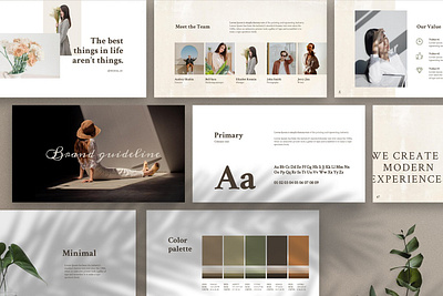 MERYLIN - GoogleSlide Brand Guidelines animated brand brand guidelines branding business clean creative google slide google slide template google slides minimal modern presentation simple smooth template templates unique web design website