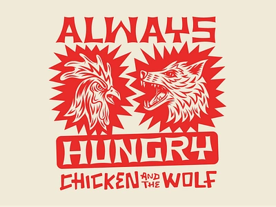 Always Hungry badge branding design graphic design identity ill illustration type typography vector