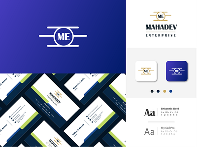 Mahadev Enterprise - Brand Design app branding business card card clean conceptual creative design icon identity inspiration logo minimal trending typography website