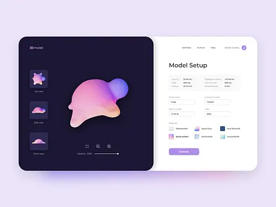 Saas web-platform for 3D Modeling 3d 3dmodeling app clean clean ui crm design desktop flat minimal ui ux web