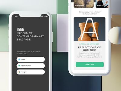 Museum of Contemporary Art Belgrade App app design ui design ux design