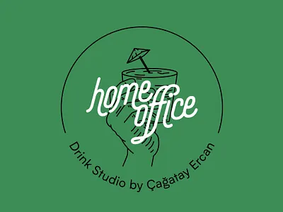 Home Office Cocktail Workshop Logo brand branding cocktail cocktail bar design icon illustration logo workshop