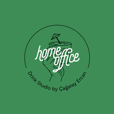 Home Office Cocktail Workshop Logo brand branding cocktail cocktail bar design icon illustration logo workshop
