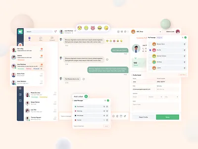 Message Management Software app application ui design figma flat illustration management retail ui ux web