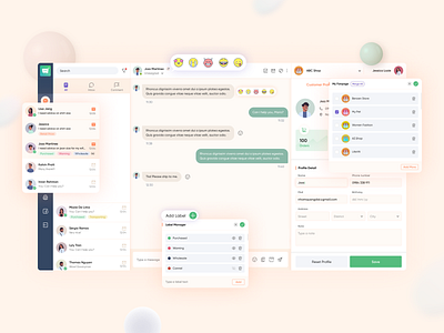 Message Management Software app application ui design figma flat illustration management retail ui ux web