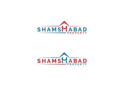 "SHAMSHABAD PROPERTY" LOGO DESIGN | REAL ESTATE LOGO DESIGN brand identity branding design flat lettering logo minimal real estate typography vector