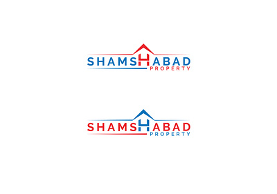 "SHAMSHABAD PROPERTY" LOGO DESIGN | REAL ESTATE LOGO DESIGN brand identity branding design flat lettering logo minimal real estate typography vector