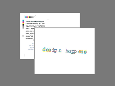 design happens design postcard prepress self promotion