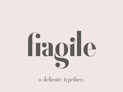 Fragile - A Delicate Typeface branding classic font display font elegant font font font design font family fonts graphic design graphics lettering logo font logotype modern font retro font typeface typeface design typefaces typography vintage font