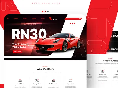Race Spec Car Racing Landing Page car landing page car racing landing page car racing landing page design car racing ui design car ui landing page landing page design landing page ui landing ui page ui racing landing page racing landing page design