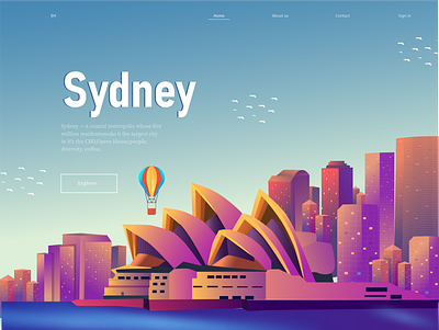 Sydney City Landscape 02 animation app branding city illustration city landscape cityscape design digital illustration graphic design homepage illustration illustrator landing page landscape landscape illustration ui vector webdesign website website design