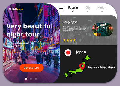 Travel - App Design app design japan mobileapp travel travel app trip ui uidesign userinterface ux ux design uxui