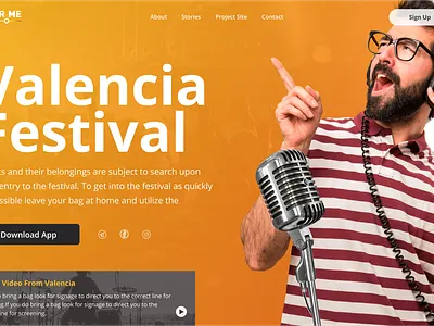 Festival Web Site graphic orange ui uidesign ux web web design website