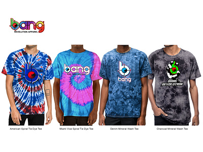 Bang Tie Dye Collection art direction art director branding design fashion design graphic design merchandising photography screen print styling