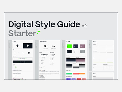 Digital Style Guide Starter V.2 agile designsystem figma logo product style styleguide treatment typography ui
