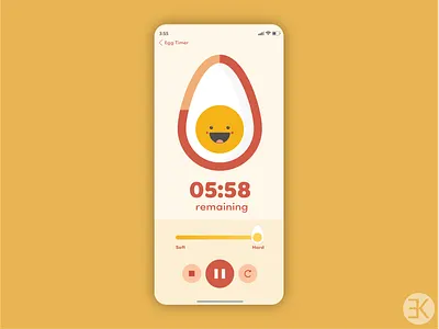 Daily UI 014 014 adobe application daily ui 014 dailyui dailyuichallenge design egg egg timer illustrator timer timer app ui ux vector