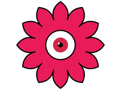 Flower eye design eye trippy weird