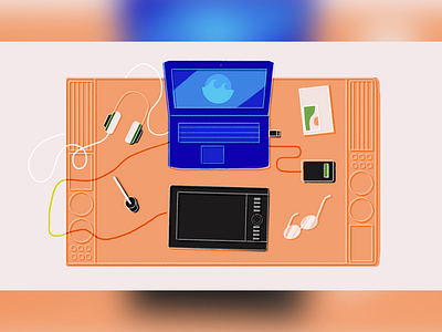 My 2020 leftie workspace🪐✨