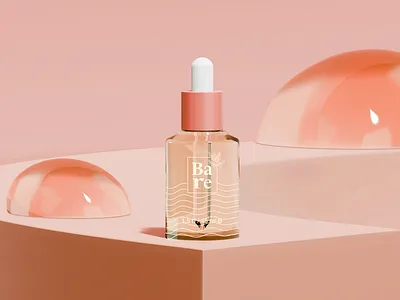 Bare. Skincare brand identity branding logo packaging