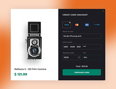 Credit card checkout - Daily UI #002 daily 100 challenge dailyui dailyui 002 dailyuichallenge ui
