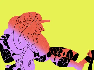 Do your own thing! apple pencil character characterdesign drawing figure flowers gradient hands illustration ipad pro pattern shoes texture woman