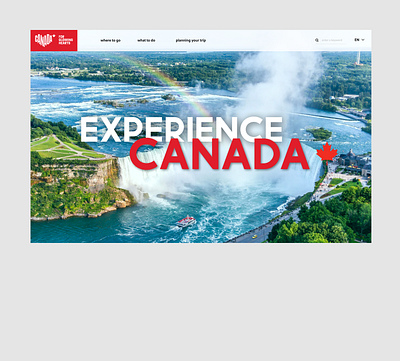 Landing Page Redesign for Canada branding canada challenge country country profile design design challenge landing design landing page redesign ui ui redesign web