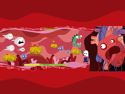 Concept art killer bacteria game 2d 2d art 2d character animation bacteria cute game art game design illustration illustrator kawaii art