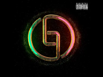 3d logo for Yung Rapper 3d 3dlogo album artwork albumcoverart c4d cosmic dope glow hiphop logo metallic neon psychedelic render sci fi space thug life trippy