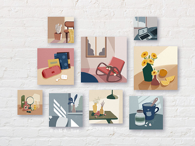Stopped Time｜Minimalism Decoration Illustrations design graphic home illustration minimalism minimalistic