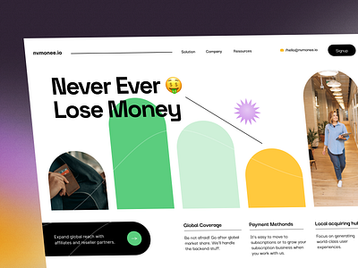 Never Lose Money - Web page design design finance free logo minimal modern ui ux web website