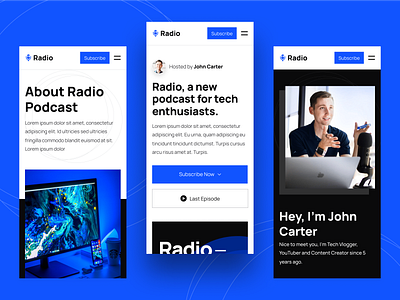 Mobile | Radio - Podcast Webflow Template apple music audio mobile mobile app mobile design mobile ui music player podcast podcaster podcasts radio responsive responsive design spotify streaming