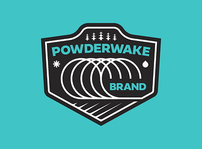 Powderwake Badge #1 apparel badge badge design badgedesign brand logo branding brandlogo design studio logo logo design logo designer logo designs logodesign merch merch design ocean vanguard vanguarddesignco water waves