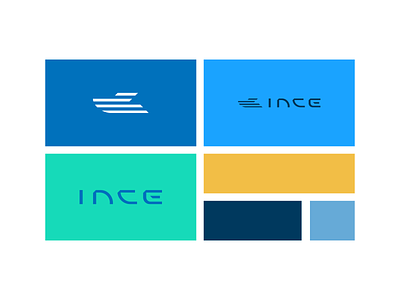 INCE boat branding lines logo logotype sail sea speed summer sun typography water yacht