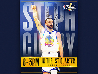 Steph Curry - Game 1 NBA Finals adobe photoshop basketball creative graphic design nba photoshop social media sports design steph curry typography warriors