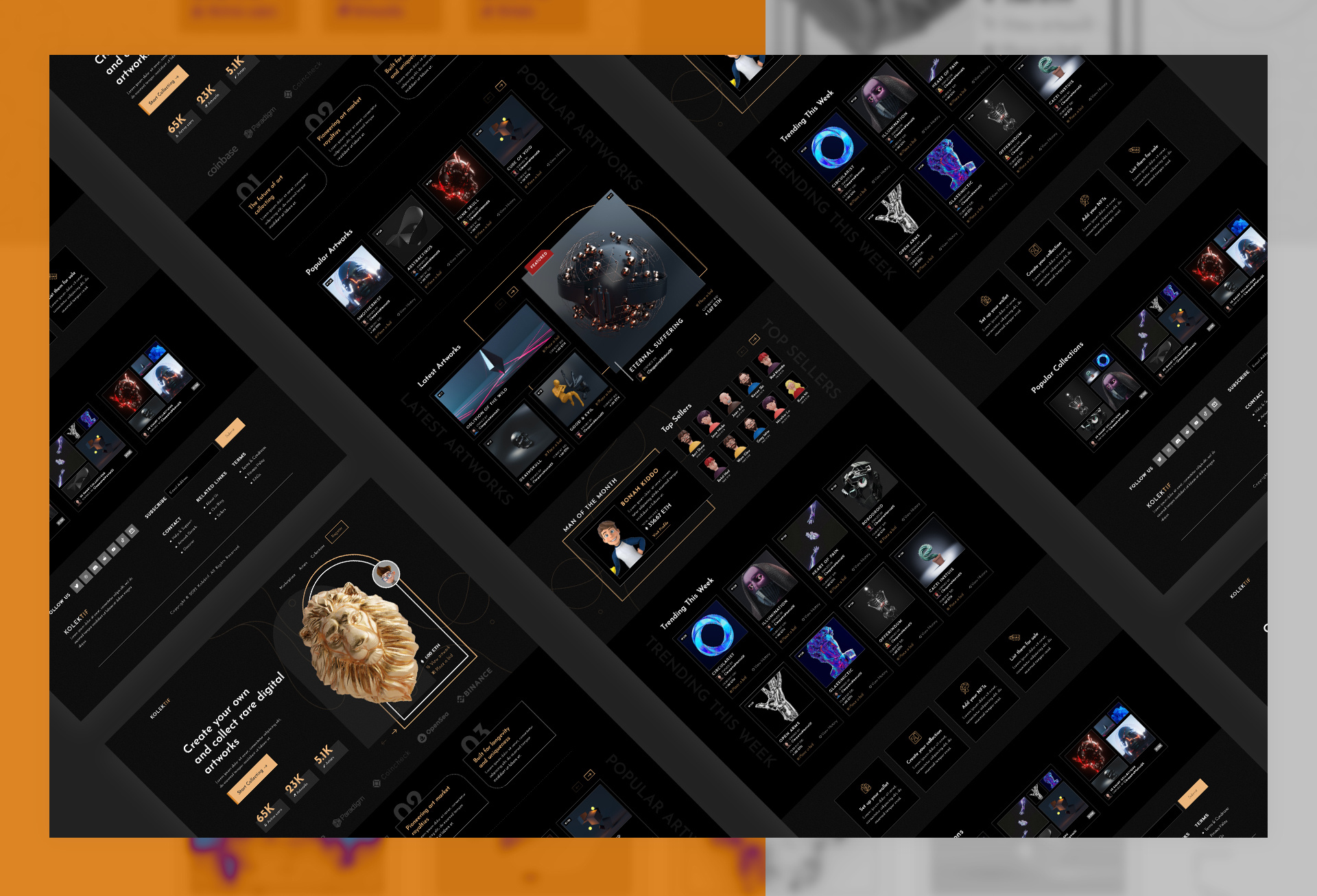 Kolektif - NFT Homepage UI homepage landing page ui web web design web ui website design
