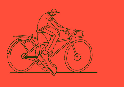 I like to ride my bicycle character editorial illustration line line drawing lineart lines study