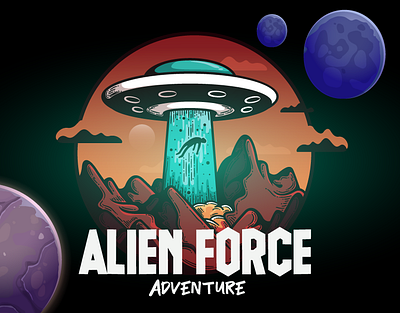 Alien Force adventure illustration photoshop