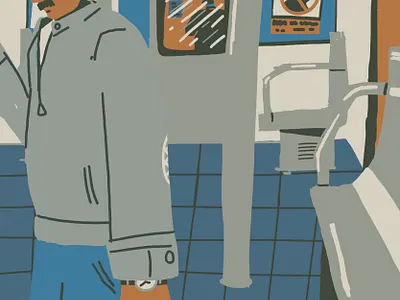 Night Riding 2 character illustration metro mood mystery subway underground