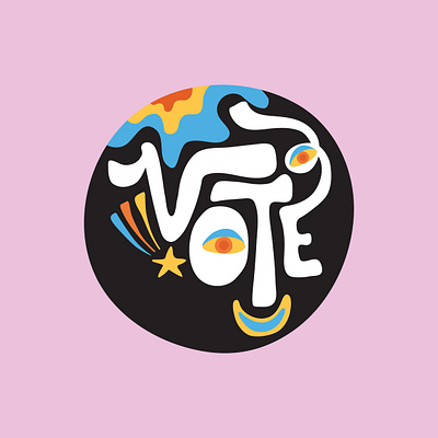 Vote color design digital art digital illustration election handlettering icon illustration typography vector vote