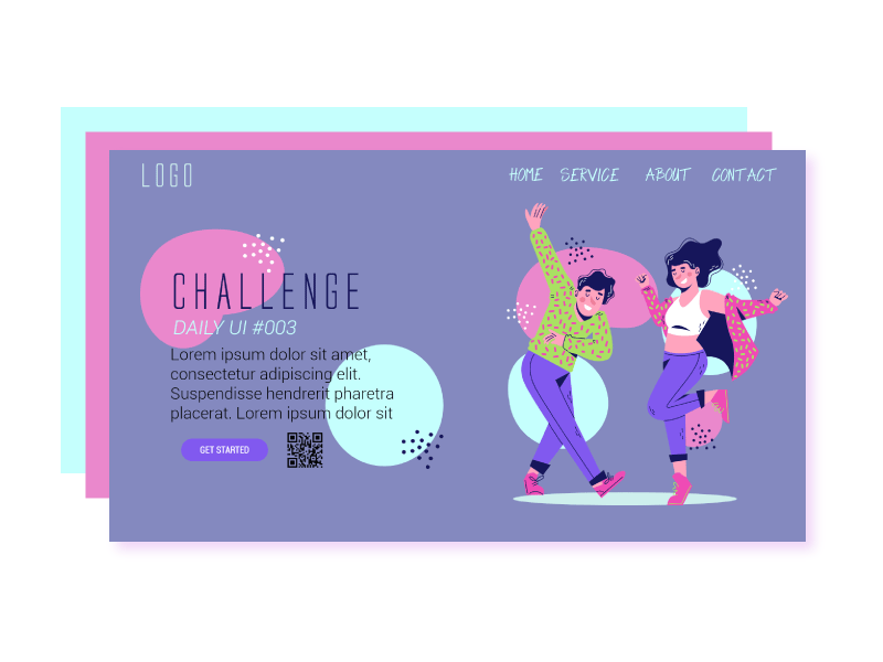 Daily UI #003 | Landing Page branding dailyui illustration typography website