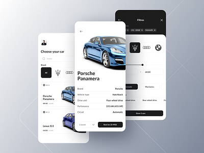 Premium Car Renting — Mobile car car renting design ios mobile renting renting app ui zoftify